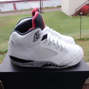 Men's Air Jordan 5 White Cement 10.5